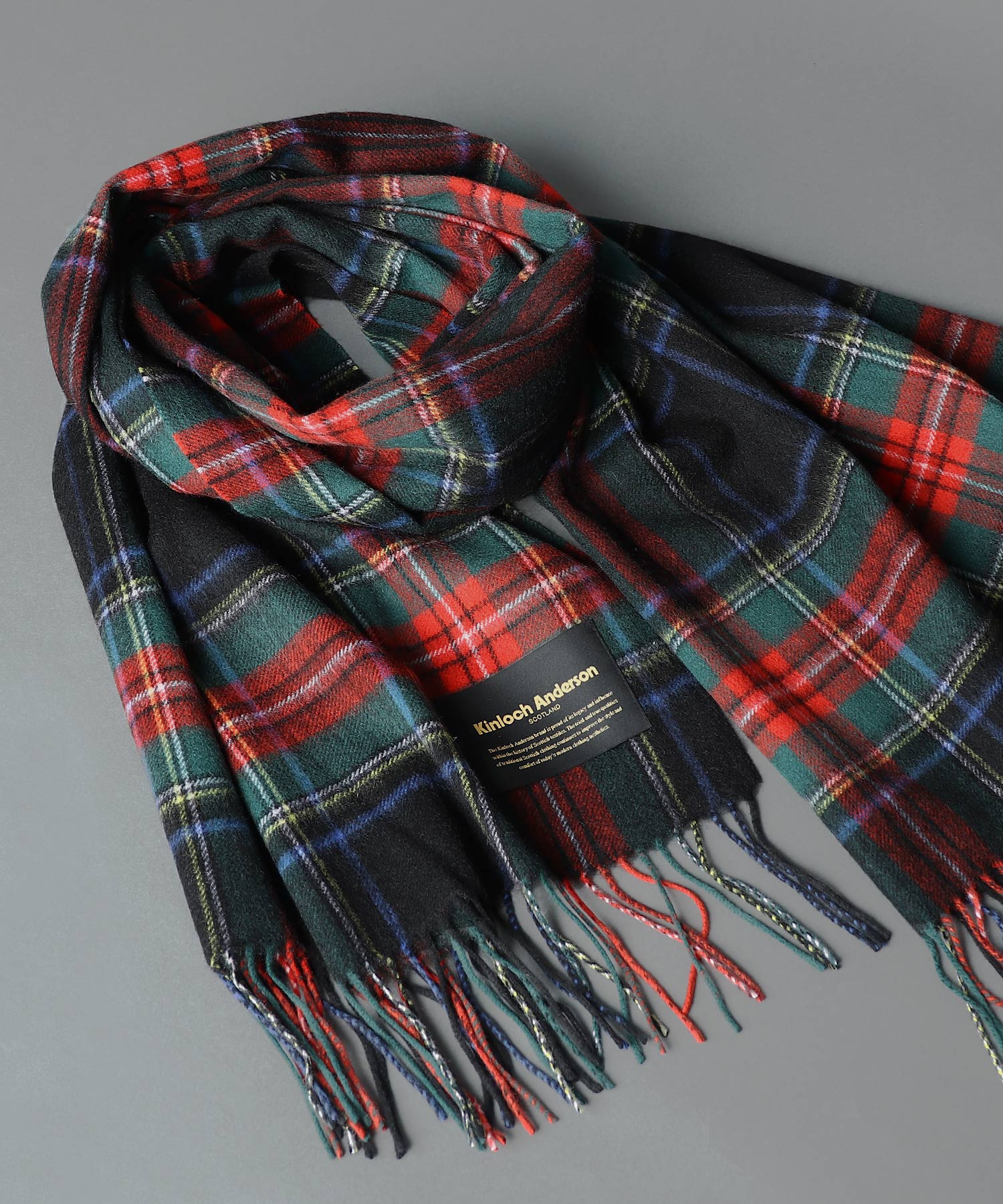 Kinloch Anderson ＞ WOOL CASH SCARF DOUBLE ウール カシミヤ