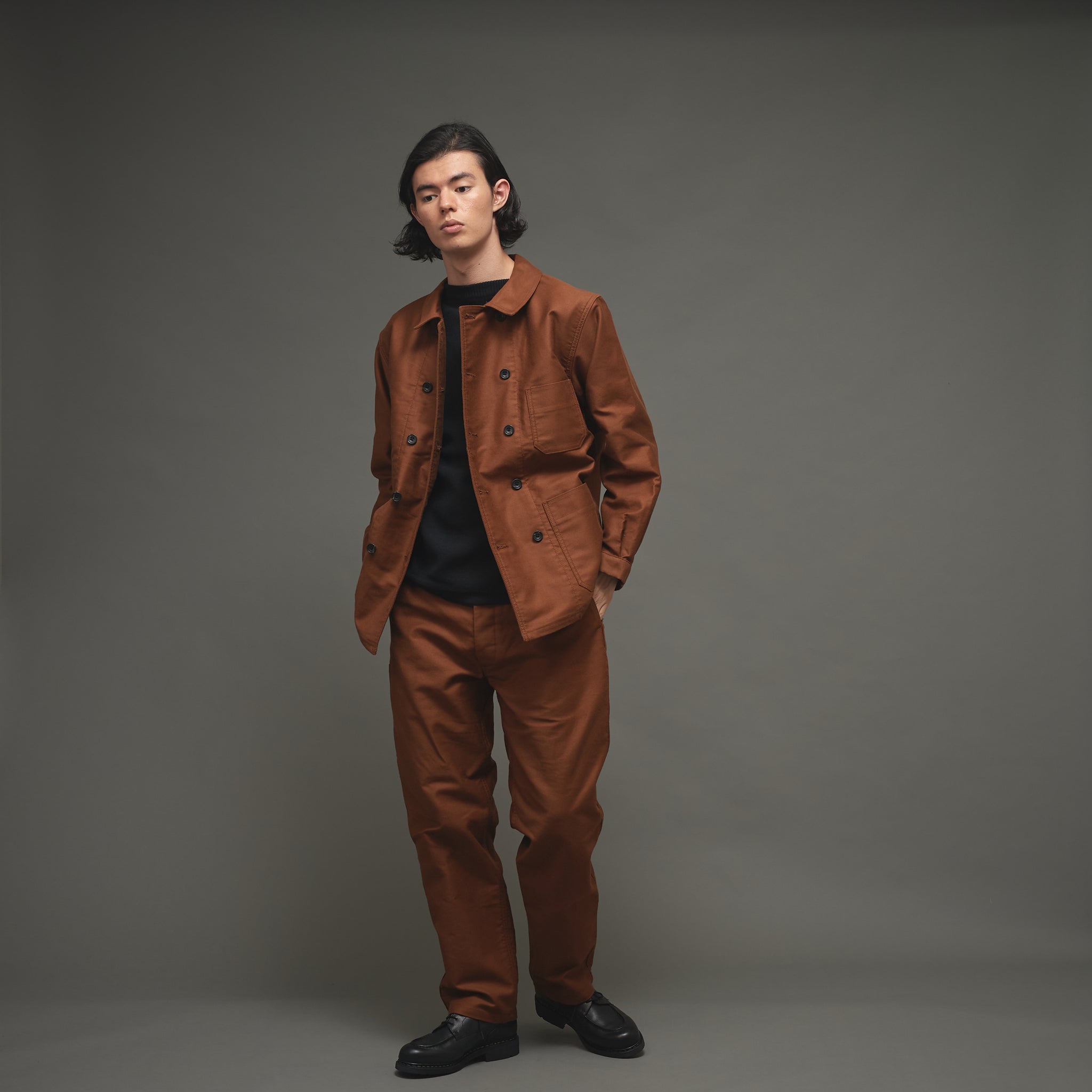 Le sans Pareil ＞COTTON MOLESKIN TRADITIONAL DOUBLE COVERALL