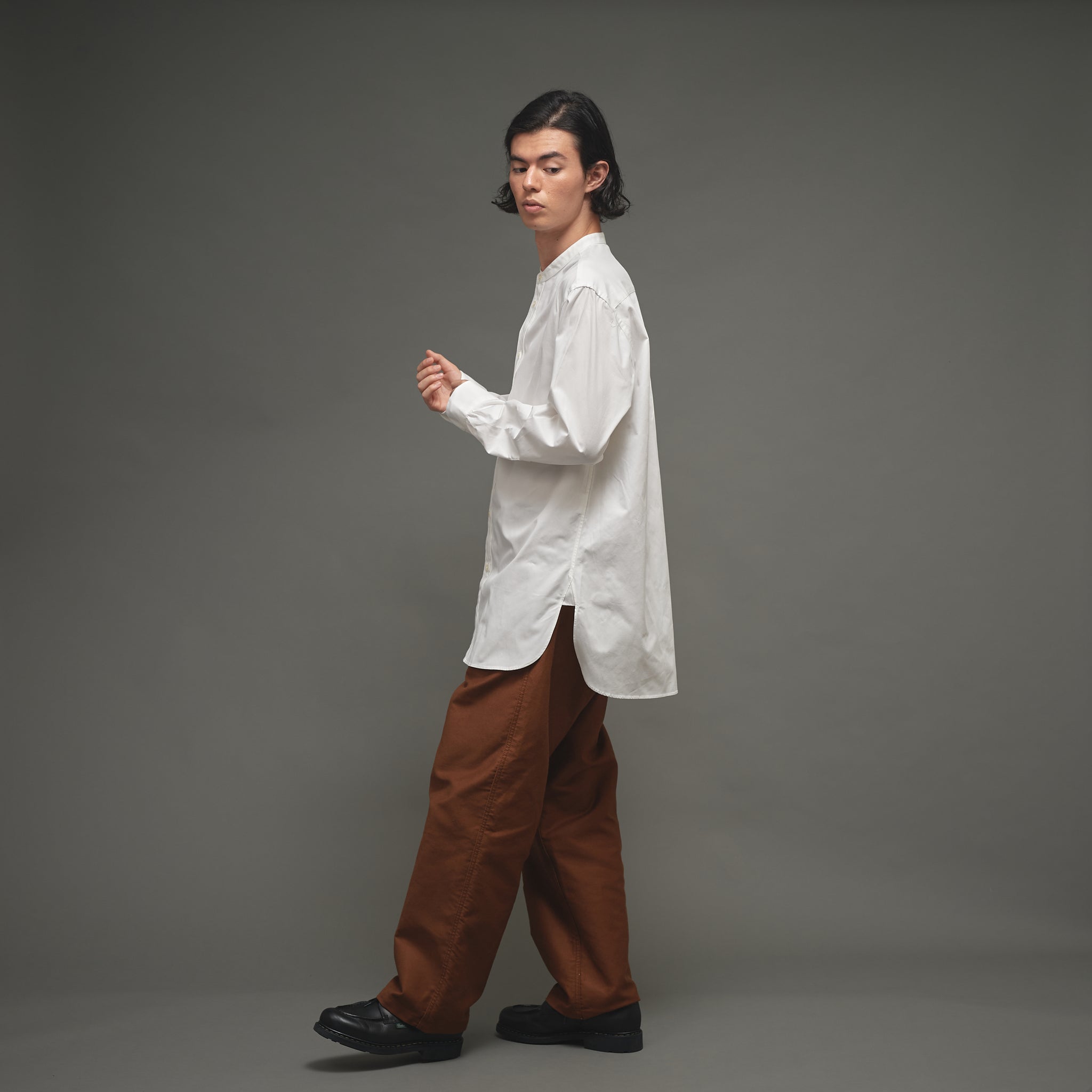 Le Sans Pareil＞COTTON TWILL BAND COLLAR SHIRTS コットンツイル