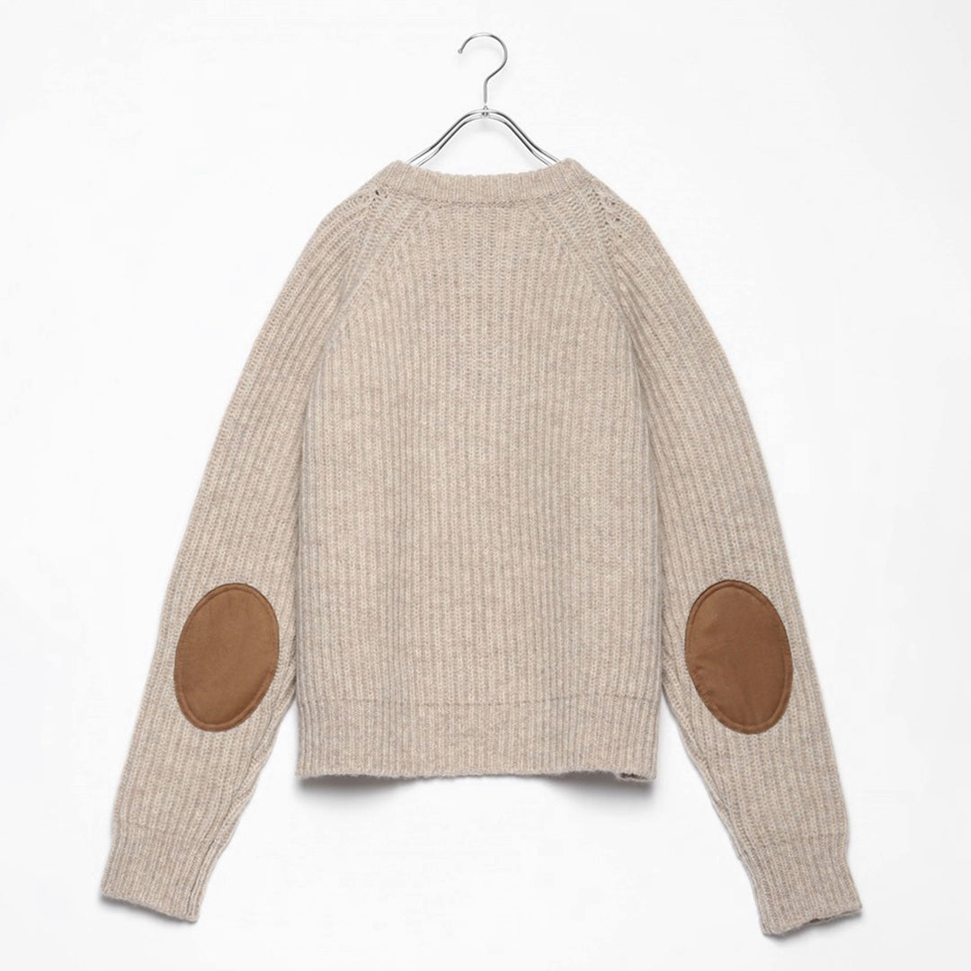 Atelier Mont Kemmel＞ ELBOW PATCH KNIT エルボーパッチニット – No