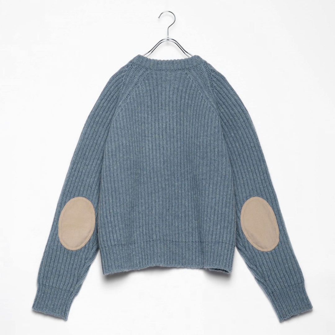 Atelier Mont Kemmel＞ ELBOW PATCH KNIT エルボーパッチニット – No