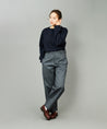 ＜ Le Sans Pareil  ＞SALT&PAPPER FISHTAIL WIDE TROUSERS / ソルトアンドペッパーコットン フィッシュテイル ワイドトラウザーズ