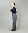 ＜ Le Sans Pareil  ＞SALT&PAPPER FISHTAIL WIDE TROUSERS / ソルトアンドペッパーコットン フィッシュテイル ワイドトラウザーズ