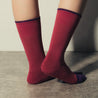 ＜The Role design＞ BI COLOR RIB SOCKS WOMEN