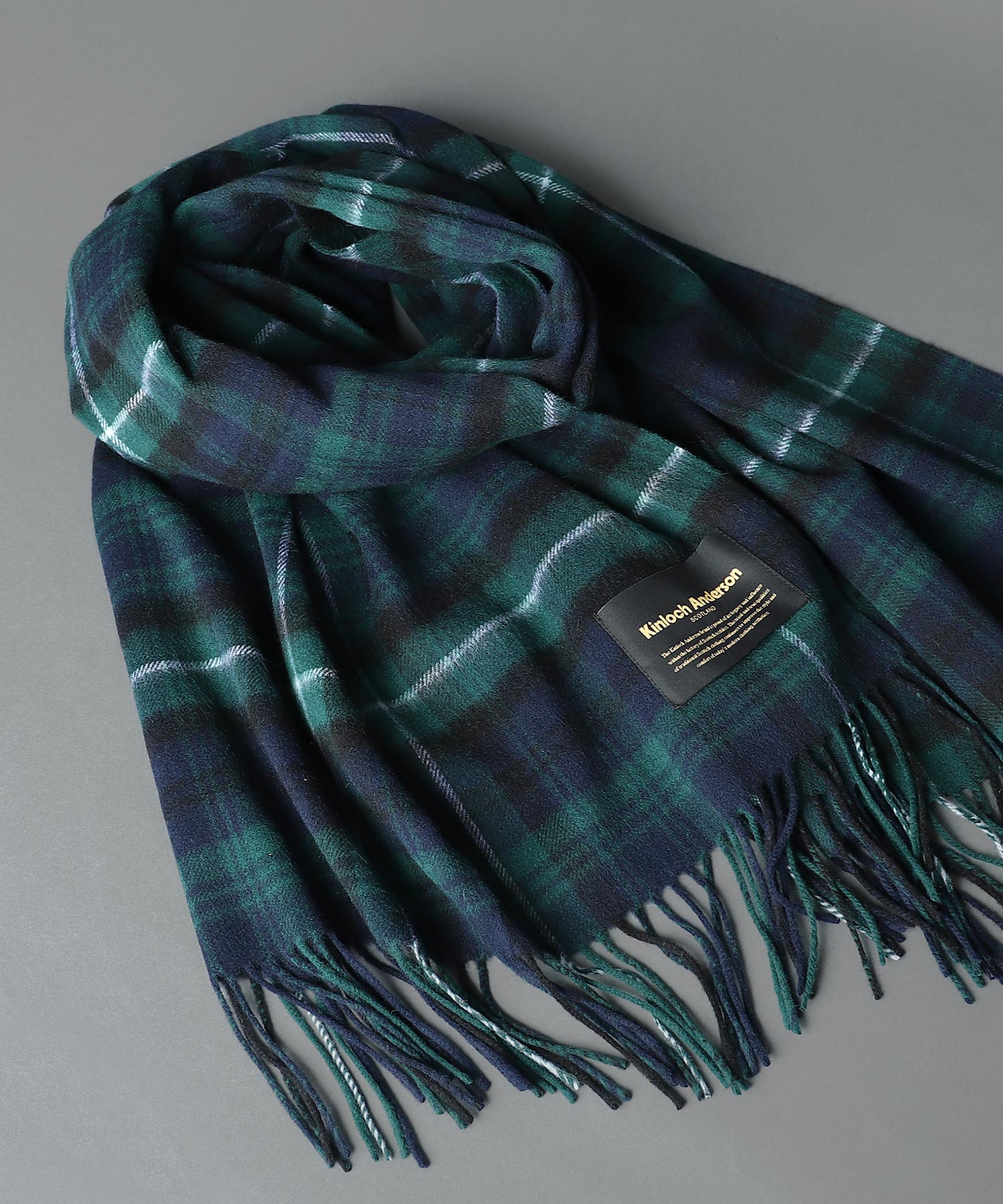 Kinloch Anderson / キンロック アンダーソン 】 WOOL CASH SCARF