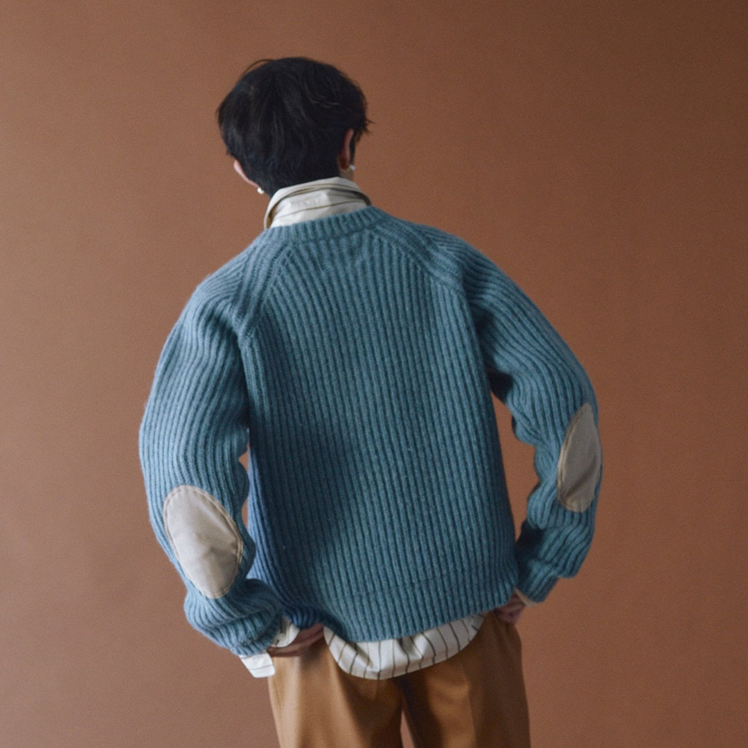 Atelier Mont Kemmel＞ ELBOW PATCH KNIT エルボーパッチニット – No