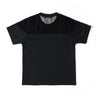 ＜THE FLATS＞ CUT OFF BACK TEE カットオフバックTシャツ（ブラック）